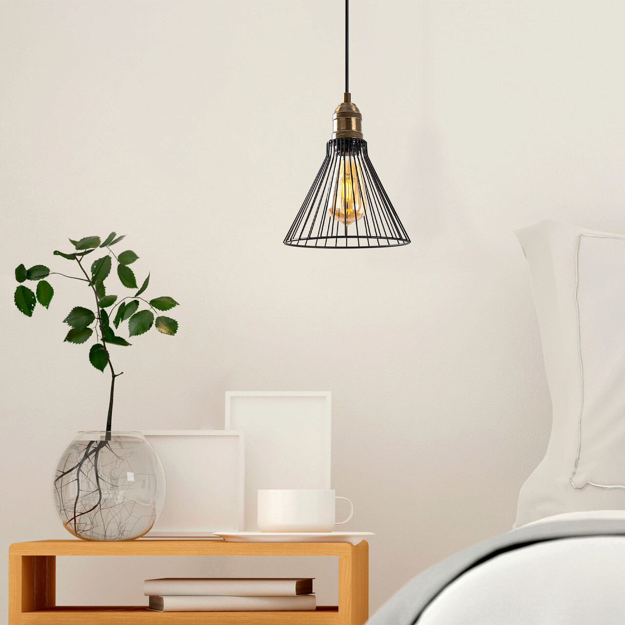 Lustra, Fulgor, 942FLG1237, Metal, Negru/Maro antic - 1 | YEO
