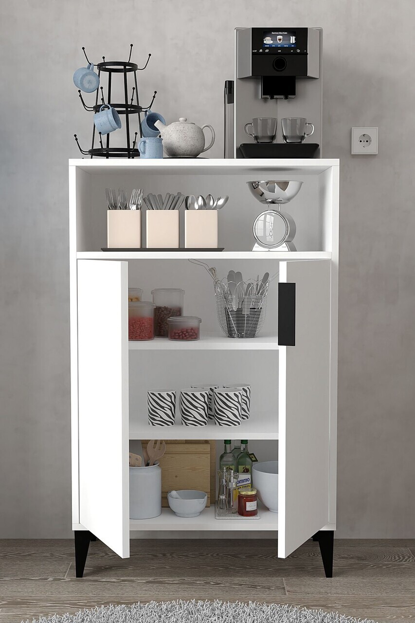 Dulap multifunctional, Hanah Home, Ada 1201, 72x114x36.5 cm, PAL, Alb — imaginea 2