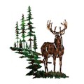 Decoratiune de perete, Deer 2, Metal, Dimensiune: 65 x 79 cm, Multicolor