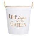 Ghiveci Life in Garden, Creaciones Meng, 20.5x20.5 cm, alb
