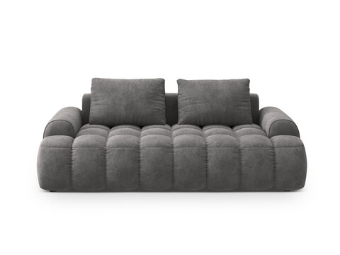 Canapea 3 locuri, Linz, Cosmopolitan Design, 200x100x84 cm, catifea, gri