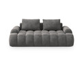 Canapea 3 locuri, Linz, Cosmopolitan Design, 200x100x84 cm, catifea, gri
