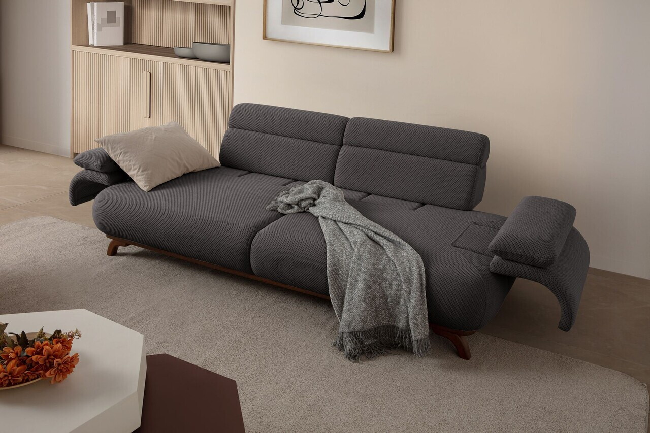Canapea 3 locuri, Atelier del Sofa, 752EST1146, Lemn de carpen/PAL melaminat, Antracit - view 3
