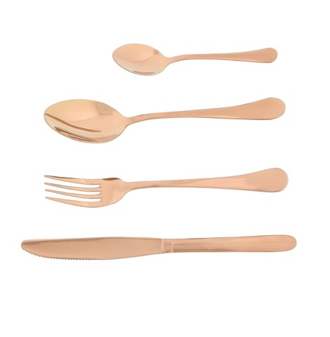 Poza Set tacamuri 16 piese Aero Copper, Jean Dubost, inox, auriu