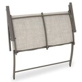 Set mobilier pentru gradina/terasa, 4 piese, Westhore, pliabile, 58 x 82 x 78 cm, otel, natur/maro