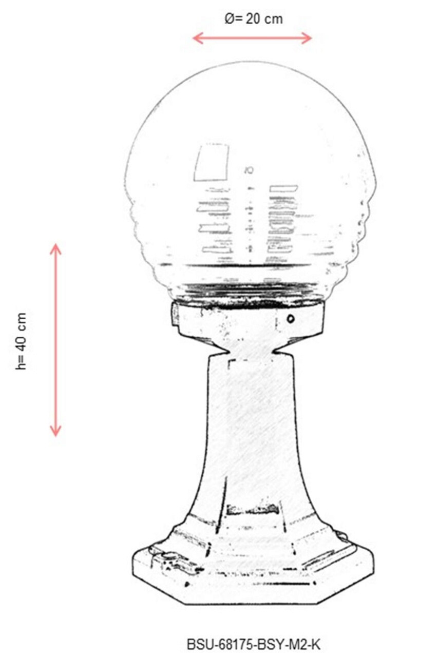 Lampa de exterior, Avonni, 685AVN1174, Plastic ABS, Negru