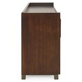 Comoda TV, Starmore, L.178 l.46 H.89, metal/lemn/sticla, maro