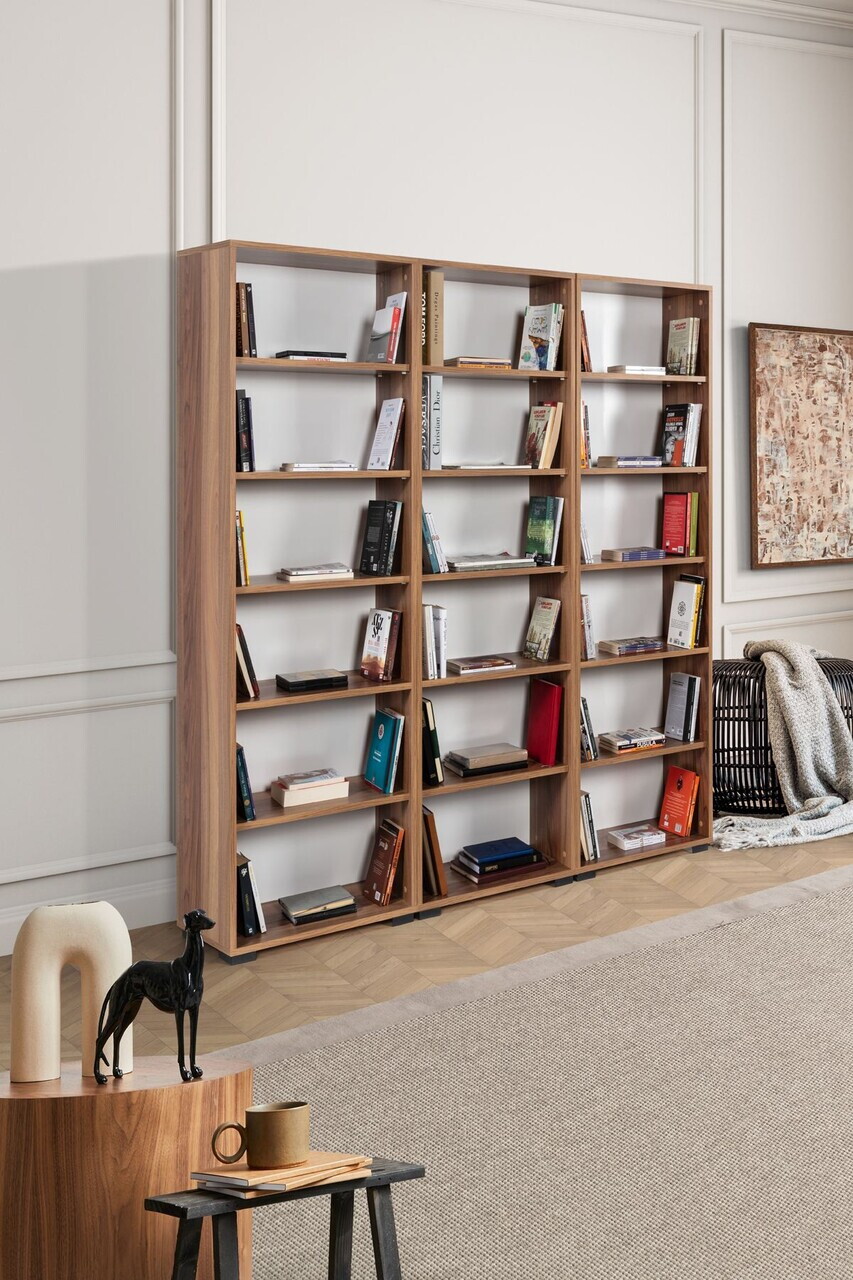 Corp biblioteca, Hanah Home, Evm 8323, 180x187x30 cm, PAL, Maro — imaginea 2
