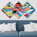 Set 4 tablouri decorative, 4MDF234625642, MDF, Imprimat UV, Multicolor