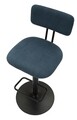 Set 2 scaune de bar Lift High Navy, Mauro Ferretti, 41x47.5x85 cm, inaltime ajustabila, fier/poliester, negru/albastru