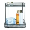 Suport accesorii de baie Vienna, iDesign, 2 rafturi, 25x15x25.5 cm, otel, negru mat