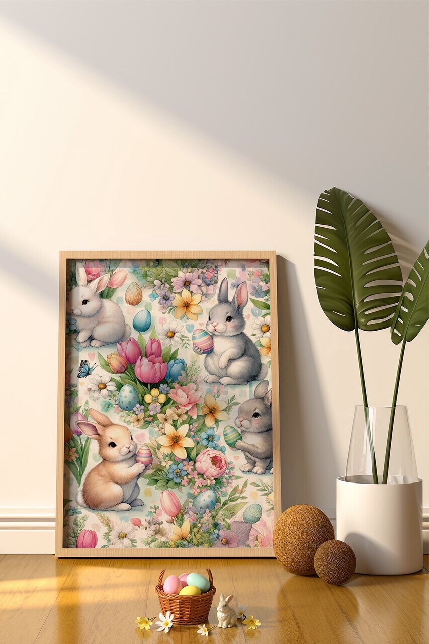Tablou decorativ, Arteastermodel38-3348, MDF, Multicolor — imaginea 2