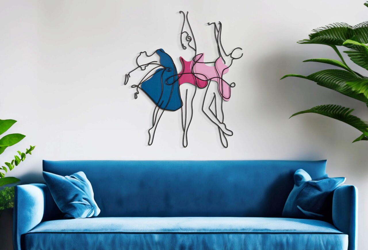 Decoratiune de perete Dance, Mauro Ferretti, 60x70 cm, fier, multicolor - 1 | YEO