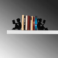 Opritor de carti, Kitap tutucu 10, 40.5x14x22 cm, Metal, Negru
