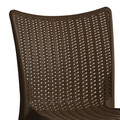 Scaun de gradina Confident, Pakoworld, 50x55x83 cm, polipropilena, maro inchis