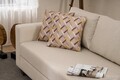 Canapea extensibila 3 locuri, Balcab Home, 825BLC5249, Lemn / MDF / PAL, Crem