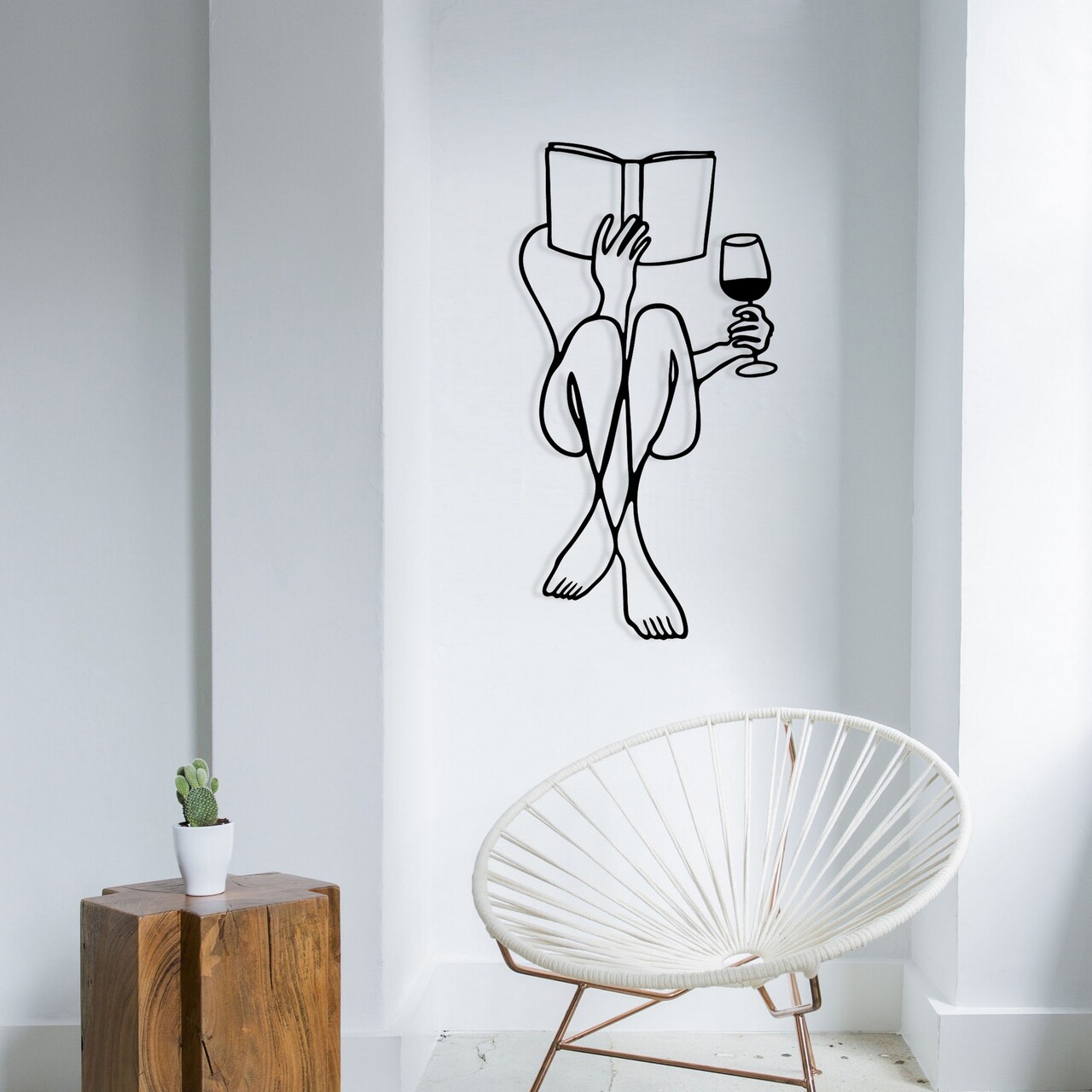 Decoratiune de perete, Bien, Dimensiuni: 38 x 73 cm, Negru - view 2