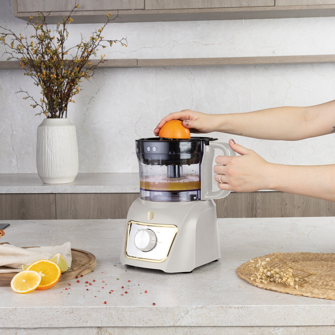 Set blender 8 in 1 Berlinger Haus, Sahara, 500W, inox/plastic, crem/transparent - imagine 6