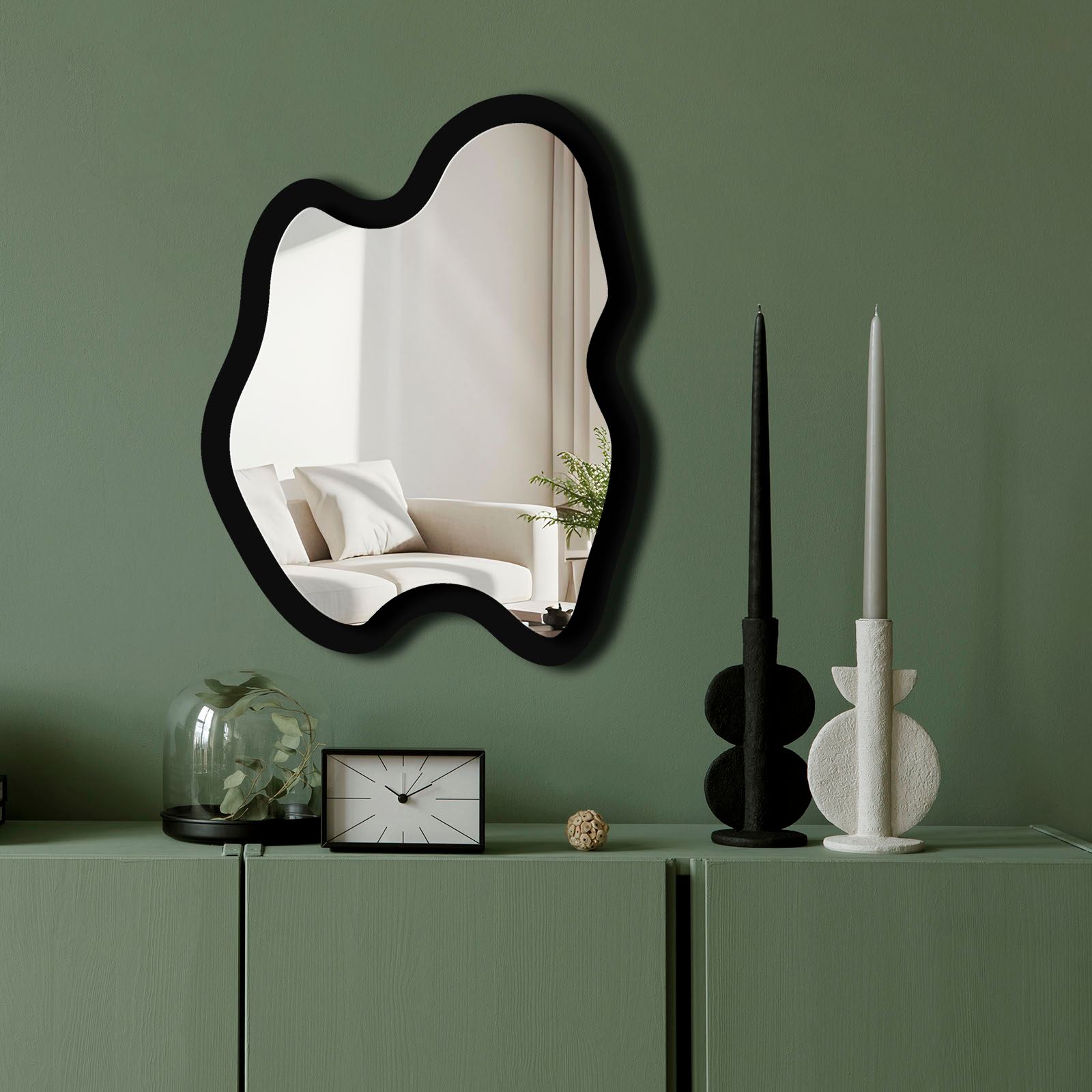 Oglinda decorativa, Ozgl505, Baza din 100% EVA (Grosime: 10 mm), Argintiu