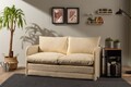 Canapea extensibilă cu 2 locuri, Futon, 859FTN2886, Metal , Crem