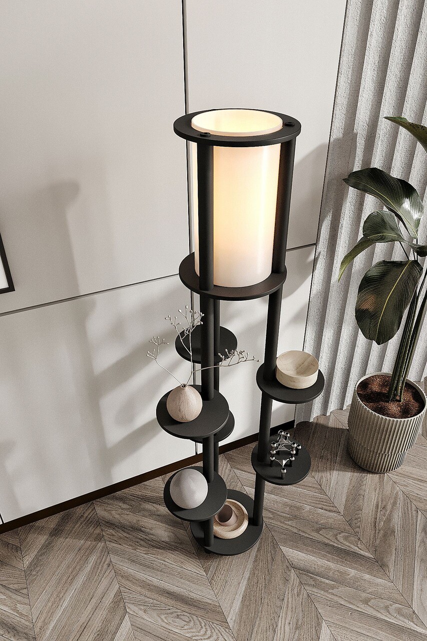 Lampadar, L'essentiel Maison, 666PTR1155, Negru - view 3