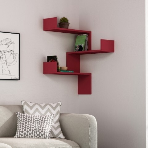 Raft pentru perete, Homitis, Luksa - Claret Red, 60x60x90 cm