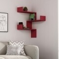 Raft pentru perete, Homitis, Luksa - Claret Red, 60x60x90 cm