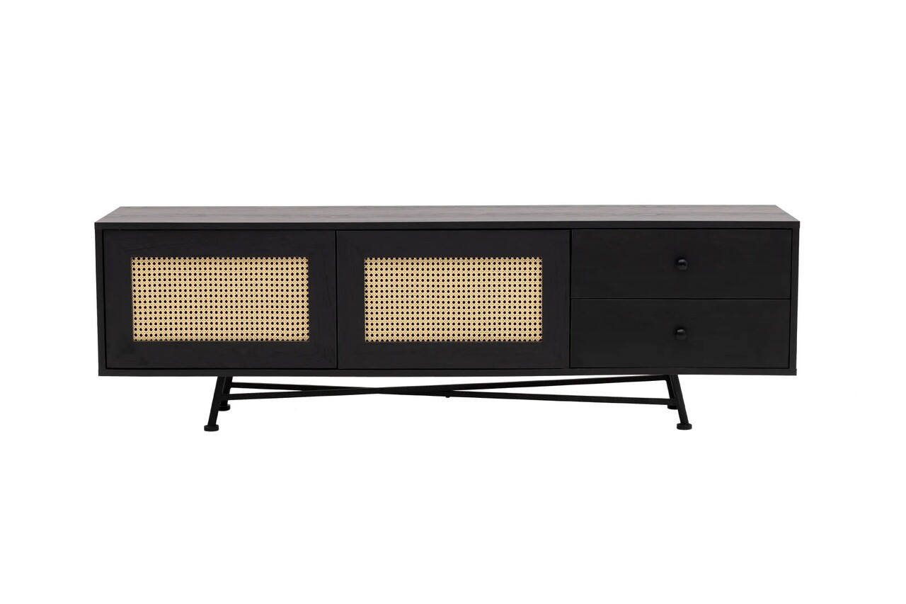 Comoda TV, Hanah Home, Nala 180, 180x55x40 cm, PAL, Negru - view 8