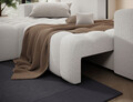Coltar extensibil stanga 4 locuri ELTAP, Bon-223, Bonett, 250x175x92 cm, lemn/poliester, alb murdar
