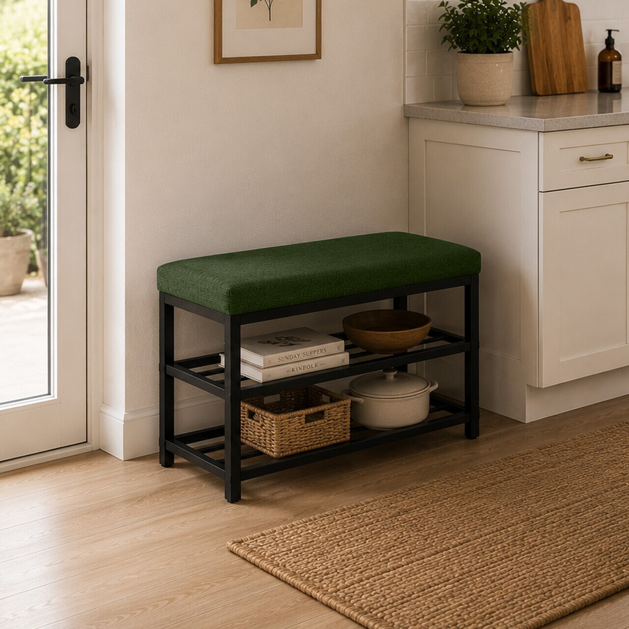 Pantofar, Hanah Home, Lotus, 30x47x75 cm, Verde — imaginea 4