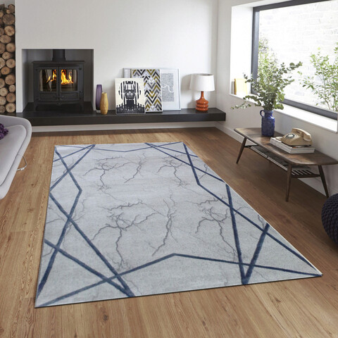 Covor, 9227, 200x290 cm, 30% poliester/70% polipropilena, albastru