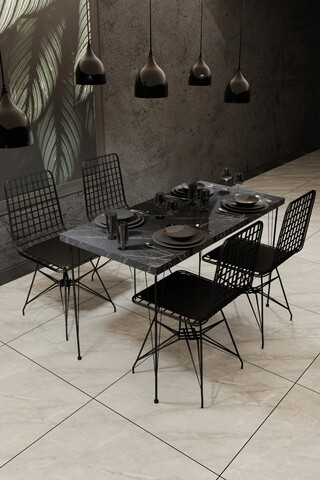 Set masa si scaune 5 piese, Dragon, BNDYMK001 , Negru Dragon
