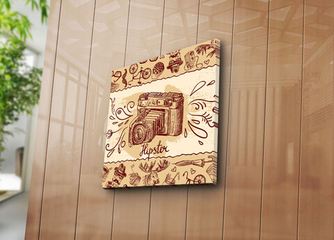 Tablou decorativ, 4545k-110, canvas, dimensiune: 45 x 45 cm, multicolor