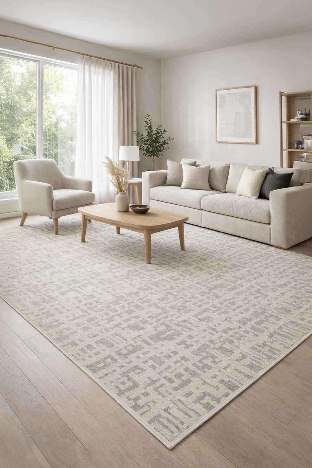 Covor, CLR-7383-HALI-40, 120x300 cm, Poliester, Bej