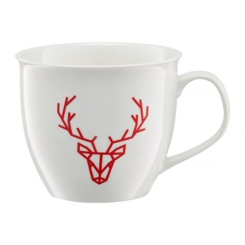 Cana winter reindeer, ambition, 550 ml, portelan, alb