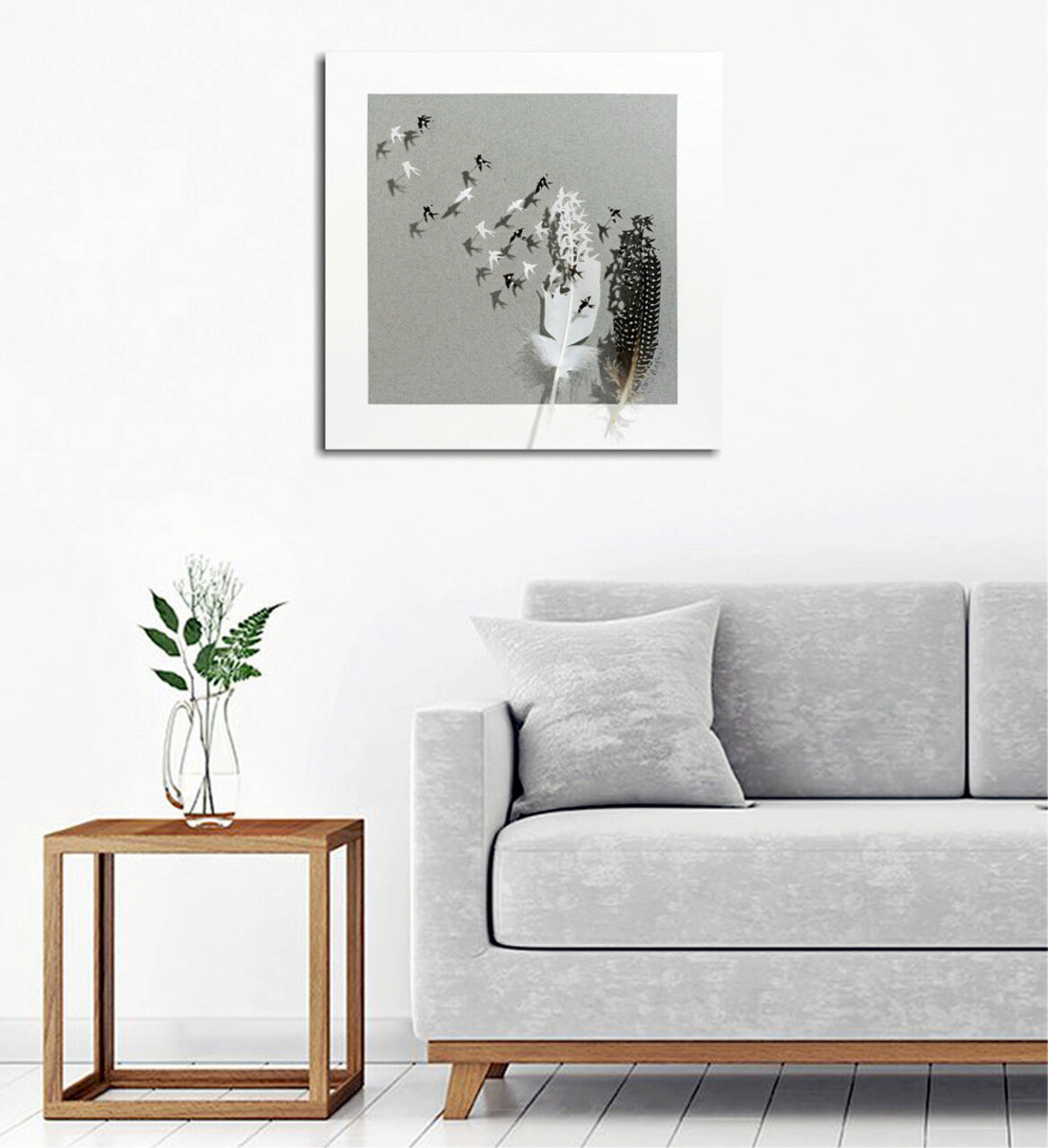 Tablou decorativ, KC330, Cadru: 100% LEMN (grosime: 3 cm), Multicolor - view 2