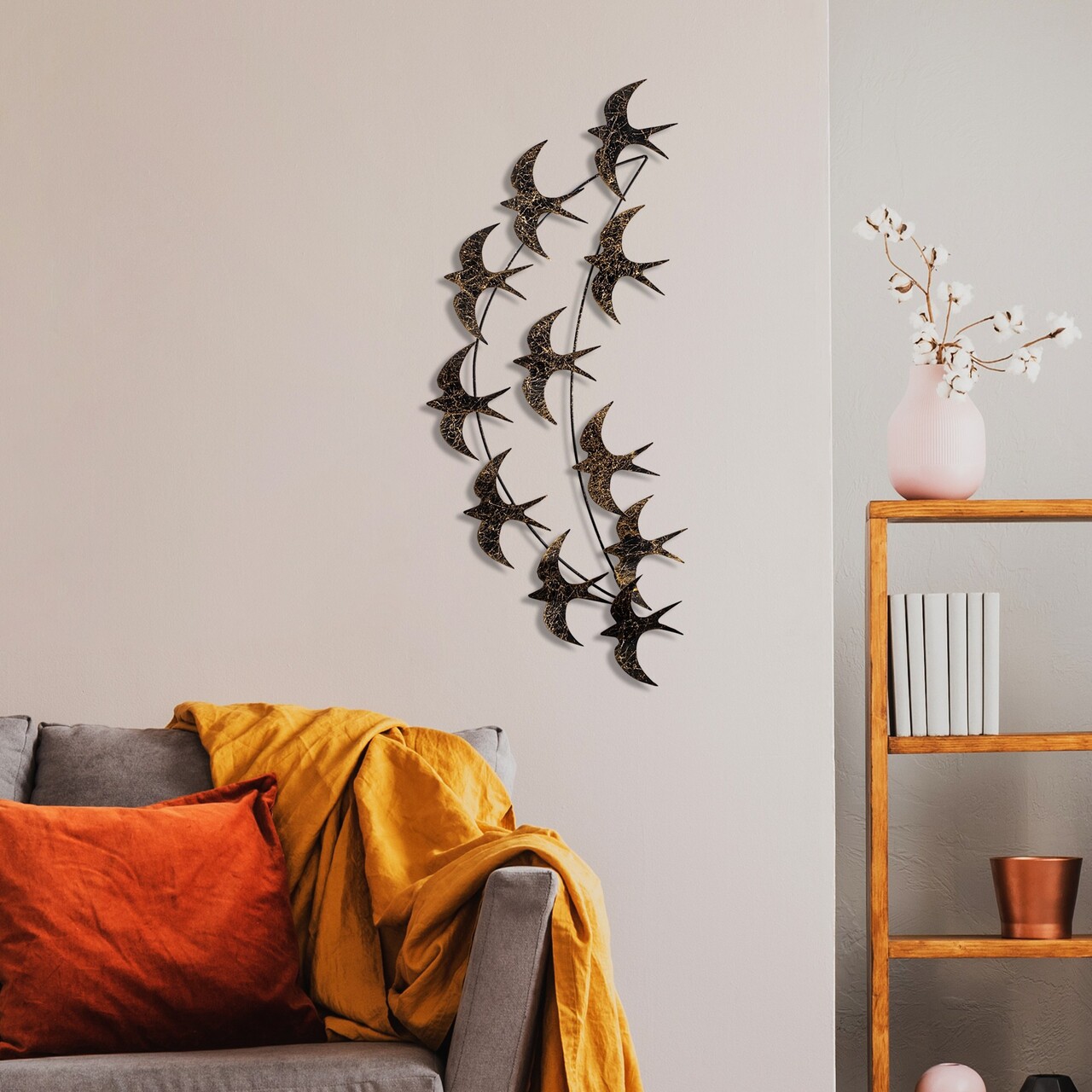 Decoratiune de perete, Flight 3, Dimensiuni: 50 x 100 x 5 cm, Multicolor - view 3