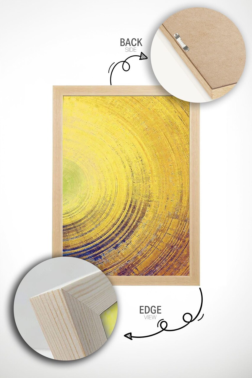 Set 2 tablouri decorative, Ersy2Lımodel9-Ahsap, Vopsea: 100% MDF (grosime: 2,7 mm), Multicolor - view 2