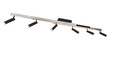 Plafoniera Zeno, TRIO, 180x8.5x15 cm, 5.5W, 18W, 6x SMD, 1x SMD, metal, argintiu lucios/negru