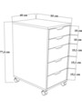 Dulap multifunctional, Miwood, Caisson 1600-78, Verde