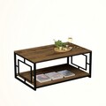 Masuta de cafea Kelvin, Zena Home, 120x60x50 cm, maro/negru