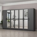 Dulap pentru haine, Minerva, Kale, 315x210x52 cm, PAL, Antracit