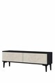 Comoda TV, Hanah Home, Didema 120, 120x40.5x30 cm, Antracit / Travertin