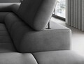 Coltar extensibil dreapta 5 locuri ELTAP, RT-06PA, Ferucce, 276x200x93 cm, lemn/poliester, gri inchis