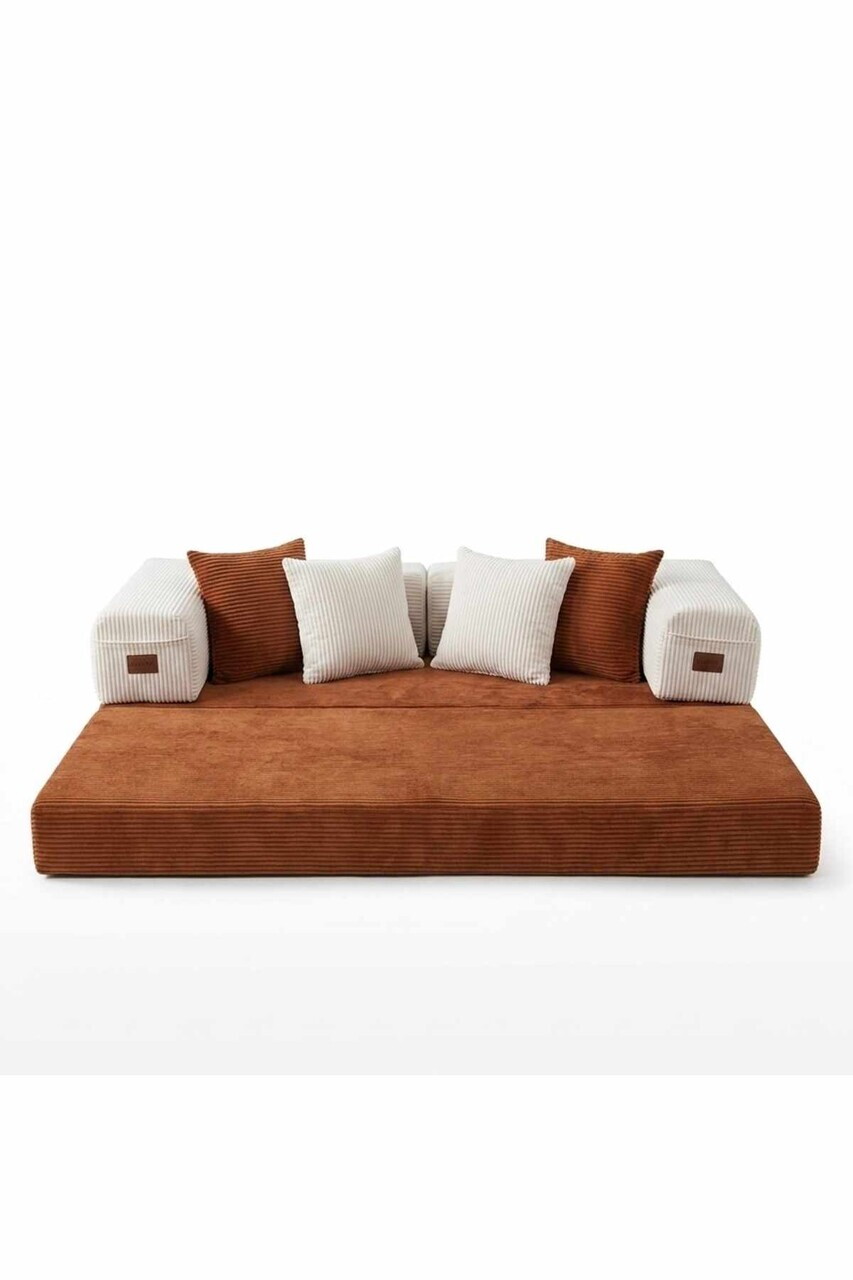 Canapea extensibila 3 locuri, Atelier del Sofa, 326NYR1159, Tile Red / Cream — imaginea 4