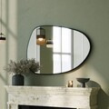 Oglinda decorativa, Neostill, Pietra Nera, 91x61 cm, MDF , Negru