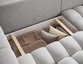 Coltar extensibil dreapta 4 locuri ELTAP, Bon-38, Bonett, 250x175x92 cm, lemn/poliester, gri deschis