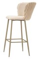 Set 2 scaune de bar Alaska -B, Mauro Ferretti, 55x58x106 cm, fier/poliester, crem