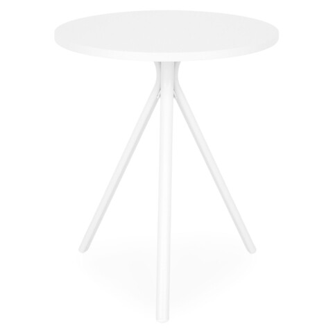 Masa rotunda, elvas, 74 x 60 cm, aluminiu, alb