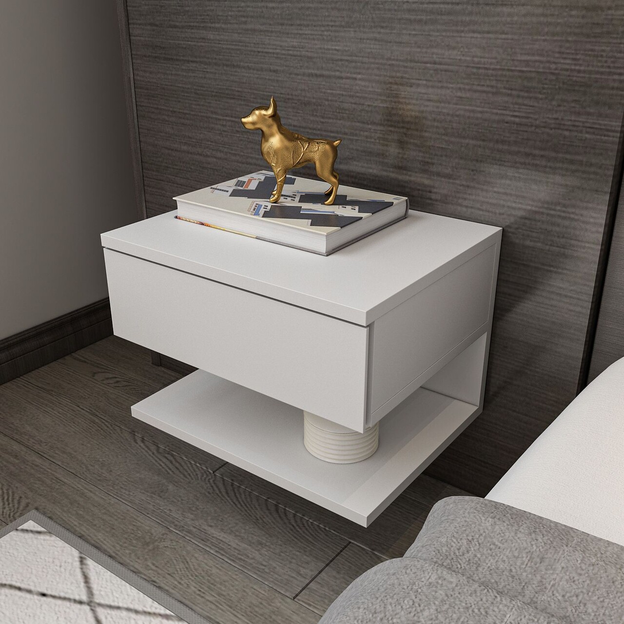 Noptiera, Zena Home, Vivid, Alb - 2 | YEO